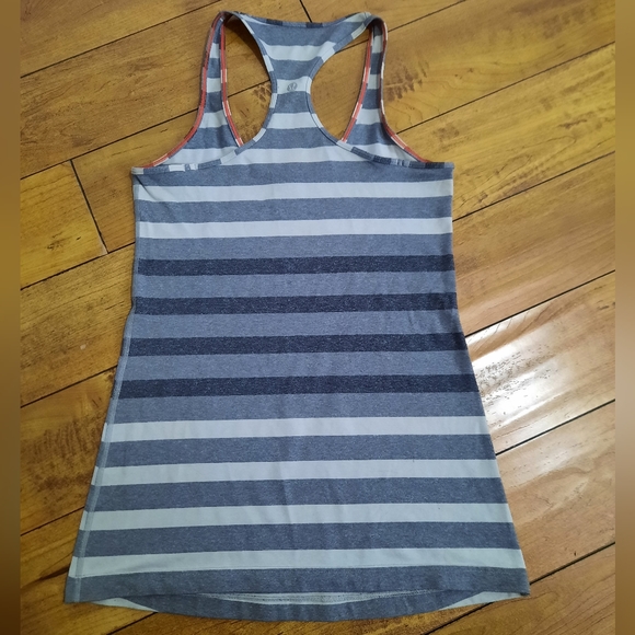 Lululemon Striped Racerback Tank, Gray - Picture 3 of 4